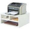 Basicwise Printer Stand Shelf Wood Office Desktop Compartment Organizer, White QI003731.WT